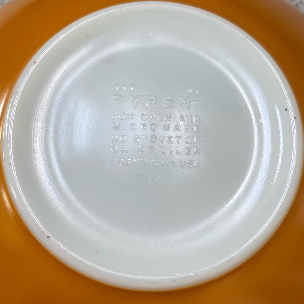 Vintage Pyrex Bowls Set Butterfly Gold Cinderella Butterflies 3 Pc Antique MCM - Picture 7 of 16